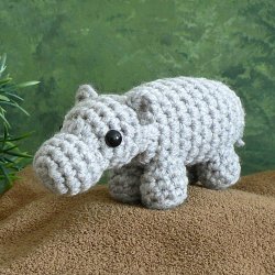 (image for) AfricAmi Hippopotamus amigurumi crochet pattern